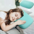 thumbnail image 4 of Beautynvta Small Pillow, Memory Foam Mini Pillow, High-Resilience, Foldable Nap Pillow for Travel, Sleeping, Nap and Neck, Knee, Lumbar Support, 9.4x13.3x4 In, Blue, 4 of 7
