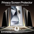 thumbnail image 3 of [2+2 Pack] Hionly for Samsung Galaxy S24 Ultra Privacy Screen Protector with Camera Lens Protector,Sensor Protection,Case Friendly Tempered Glass Film[9H Hardness] [Bubble Free] [Easy Install], 3 of 8