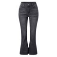 thumbnail image 3 of Women's Casual Pants Comfortable Stretchy Denim Flared Trousers High Waist Bootcut Everyday Elastic Jeans Pants for Relax Fit,Color:GY2,Size:M, 3 of 6