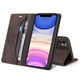 thumbnail image 4 of Luxury RFID Blocking Protect Leather Flip Case For iPhone 15 14 13 12 11 Pro XS Max XR X 8 7 6 Plus SE 2022 Wallet Phone Cover, 4 of 5
