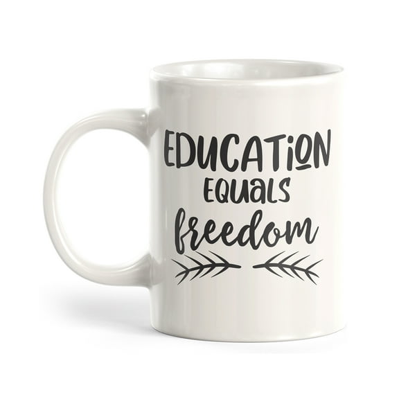 Education = Freedom 11oz Plastic Coffee Mug