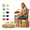 Black, variant on Thickened Seat Cushion Pad, Non Slip Dining Chair Pad, Soft Elastic Foam Cushion , Easy Clean Chair Mat for Indoor Home Study and Working Use, 16 Inch Black