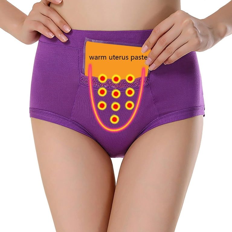 Women's Large Textile Underwear Pocket For Menstruation Warm Baby High  Waist Anti Side Leakage Big Aunt Sanitary Pants Underwear Womens Boy Shorts