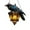 C, variant on Gothic Crow Hanging Ornament - 2D Design With 0.01in Thickness, Catches the Sun for Sparkling Effect, Gothic Style Decorative Pendant for Home Wall or Tree, Unique Dark Aesthetic, 5.9in/15cm, B