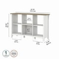 thumbnail image 5 of Bush Furniture Salinas 6 Cube Bookcase Organizer, Shiplap Gray & Pure White, 5 of 6