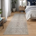 thumbnail image 3 of Bloom Rugs Washable Non-Slip 12 ft Runner - Beige / Off White Traditional Bordered Runner for Entryway, Hallway, Bathroom, and Kitchen - Exact size: 2.5' x 12', 3 of 10