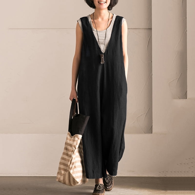 full length wide leg jumpsuit