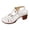 White, variant on Modisza Summer Sandals for Women Low Block Heel Slip on Dressy Strappy Wedge Slides Open Toe Platform Casual Walking Slippers Green 5.5