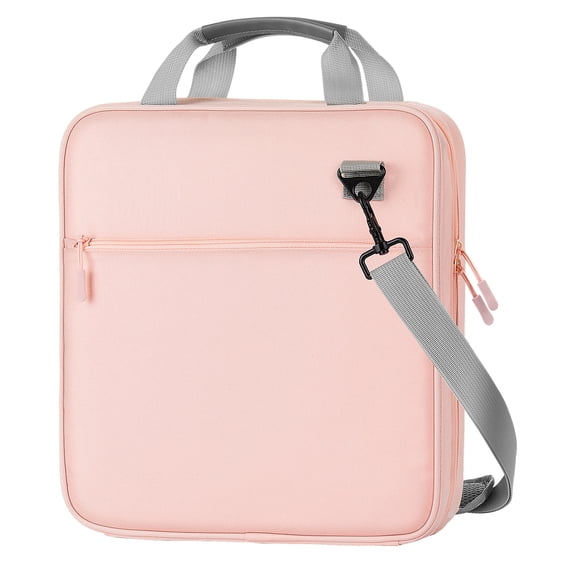 MoKo Zipper Binder, 2 inch 3 Ring 500 Sheet Capacity Multi-Pocket Binder, School Supplies, Pink