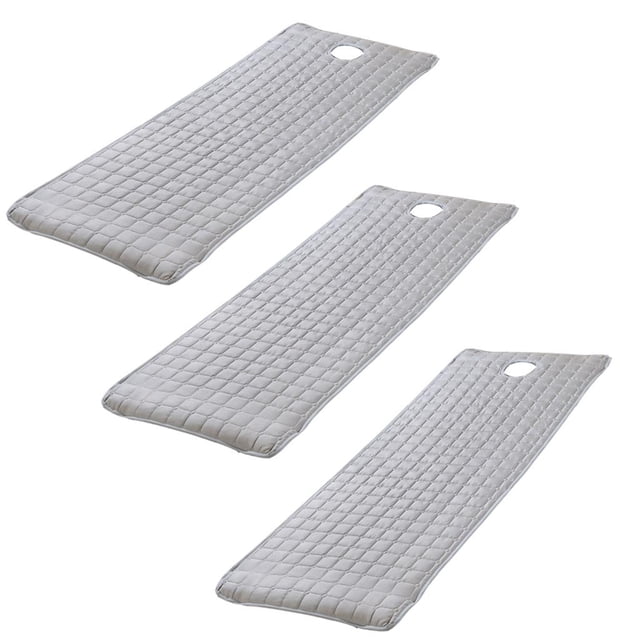 3 Piezas Beauty Massage Bed Funda de Edredón para Colchón con Orificio Facial 75x28 "Gris