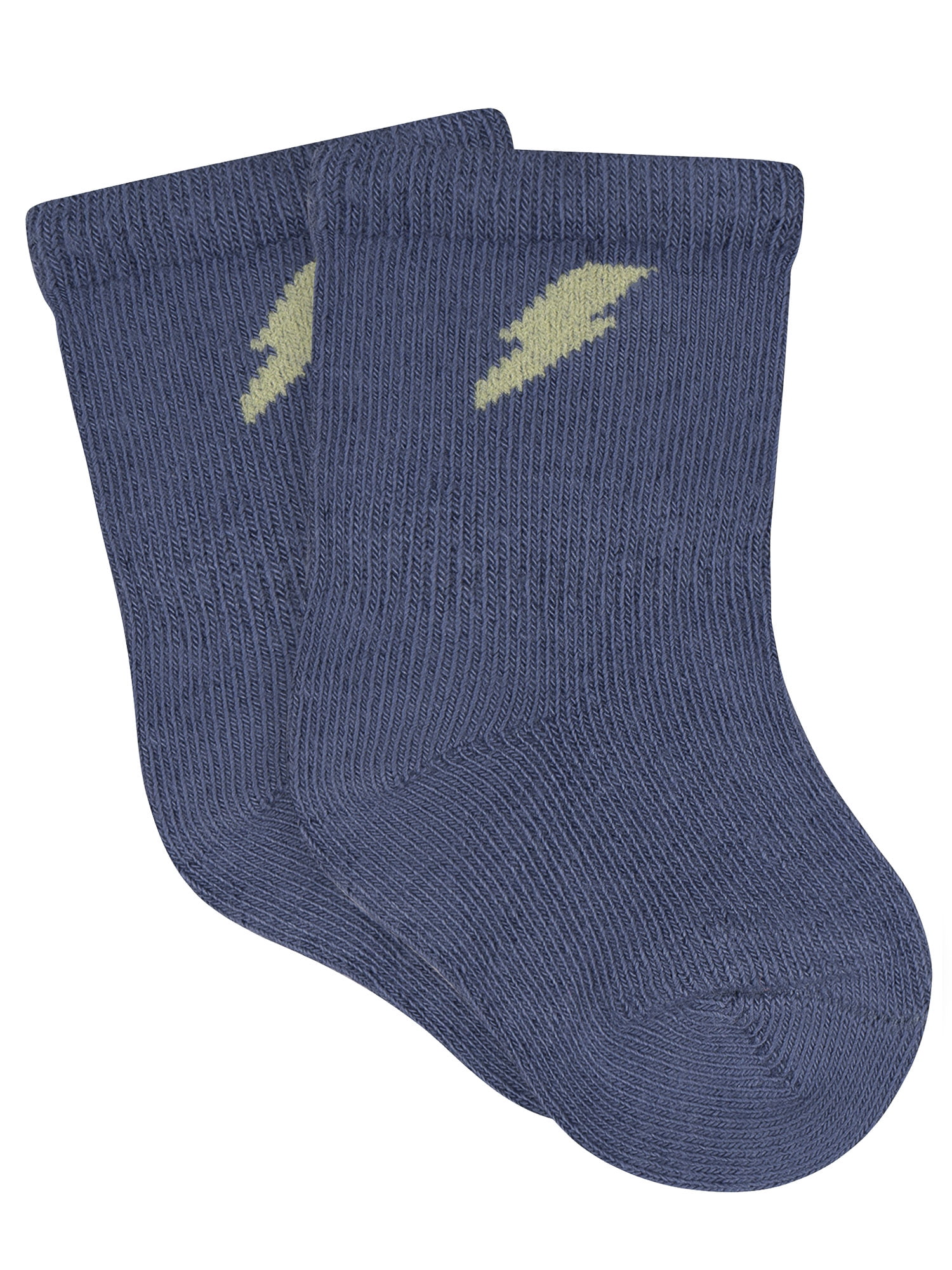 Gerber Baby Boy Jersey Wiggle Proof Crew Socks, 3-Pack, Sizes 0/6 Months - 6/12 Months