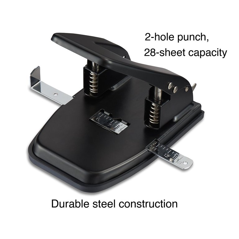 Staples 2-Hole Punch 28 Sheet Capacity Black (26637-CC) 799825