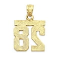 thumbnail image 4 of 14k Solid Gold Number Twenty Three Necklace with 20" Rolo Chain, #23 Gold Charm Pendant Jewelry for Athletes, Sports Gifts for Him and Her, 4 of 5