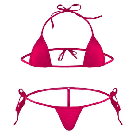 sentaili Womens Brazilian Swimwear Thong Bikini Set Bra G-String Underwear Sexy Lingerie