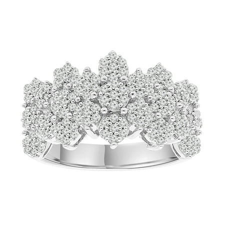 ごんちゃ　1920UNION コンタクトプロ　　M Brilliance Sterling Silver 3/4 CTTW Diamond Chevron Fashion