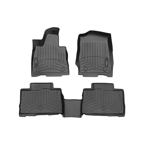 WeatherTech Custom Fit FloorLiners compatible with 2020-2025 Lincoln Aviator - 1st & 2nd Row, Black