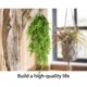 thumbnail image 5 of plantas colgantes de plástico de 80 cm para colgar, plantas de vid, hojas verdes persas, verde falso para el hogar, boda, jardín, decoración de pared al aire libre, plástico, verde, Xemadio LL-1545, 5 of 7
