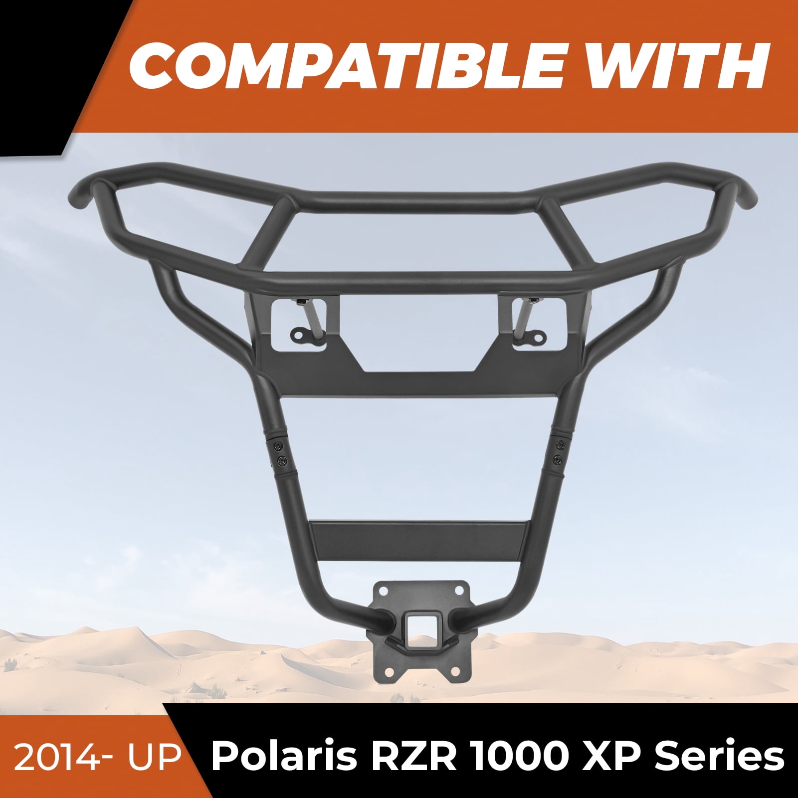 Kojem UTV Rear Bumper for 2014-2023 4WD Polaris RZR XP 1000/4 1000 Protect Rear End Heavy Duty