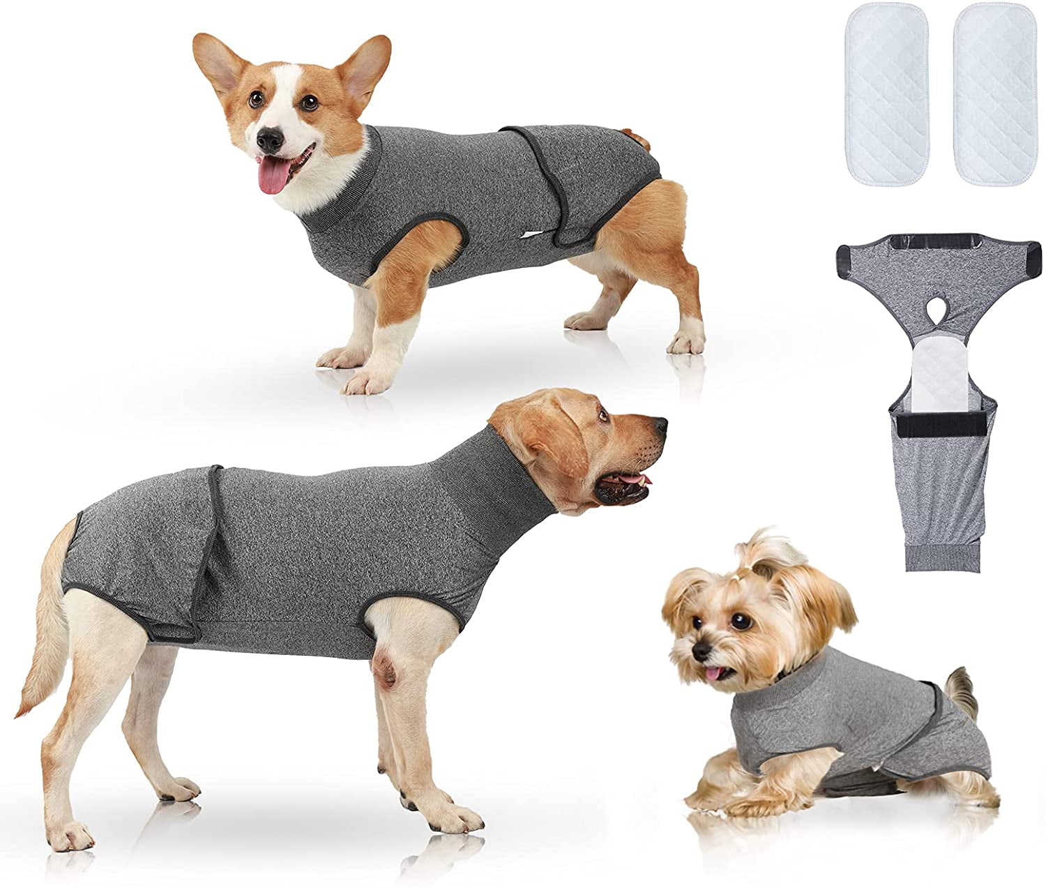 Recovery Suit for Dog Cat After Surgery Substitute ECollar Cone, Dog