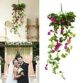 thumbnail image 2 of Fall Flowers - Dienrx Hanging Flowers Artificial Hanging Plants Artificial Flower Hanging Plant Rose Wall Hanging Plant Flowers for Home Room Garden Wedding Indoor Outdoor Decoration, 2 of 8