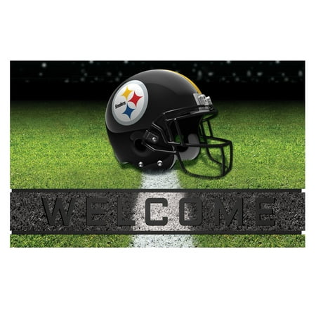 Pittsburgh Steelers Door Mat 18x30 Welcome Crumb Rubber