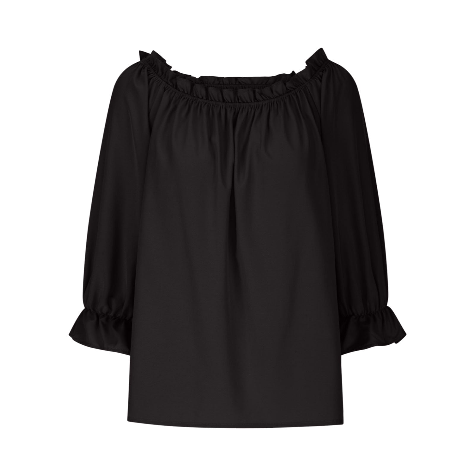 black loose off the shoulder top