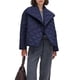 thumbnail image 3 of Chaquetas Acolchadas Ligeras con Cuello de Solapa y Botones, con Bolsillos. Azul Real L, 3 of 10