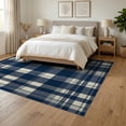 thumbnail image 3 of ODIKA 6'x9' Washable Area Rug Non-Slip, Chair-Friendly, Plaid Front Block Layout Featuring Symmetrical Field Layering for Dining Room, Under Table, Office Décor, 3 of 7