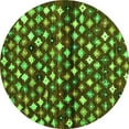 thumbnail image 1 of Ahgly Company Indoor Round Abstract Green Contemporary Area Rugs, 7' Round, 1 of 1