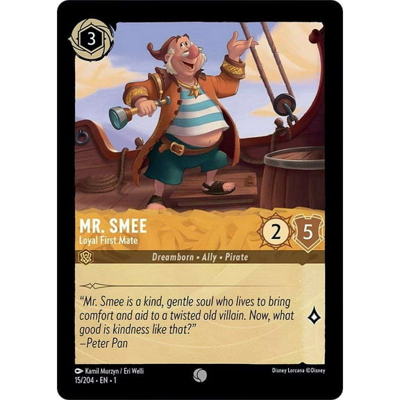 Disney Lorcana The First Chapter Common Mr. Smee - Loyal First Mate #15