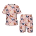 thumbnail image 1 of Fotbe Funny Chicken Pijama Estampada de 2 Piezas para Niños – Ropa de Dormir de Manga Corta Cómoda para Niños y Niñas, Camiseta y Shorts de Algodón-XX-Large, 1 of 6