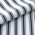 thumbnail image 5 of Color Sense Brushed Percale Cotton Blend - 4 Piece Bed Sheet Set - Cool & Crisp, Wrinkle Resistant - King Navy Stripe, 5 of 9