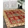 thumbnail image 3 of Ahgly Company Machine Washable Indoor Square Abstract Tomato Red Area Rugs, 7' Square, 3 of 7