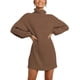 thumbnail image 1 of ANRABESS mujeres cuello alto manga larga linterna Casual suelto gran tamaño suéter vestido suave invierno suéter vestidos Zhivalor WMZL-2283-36, 1 of 5