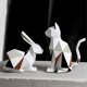 thumbnail image 2 of Estatua de escultura de gato, figura geométrica, decoración, regalos artísticos de poliresina, 7,3 pulgadas Sincero Electrónica, 2 of 5