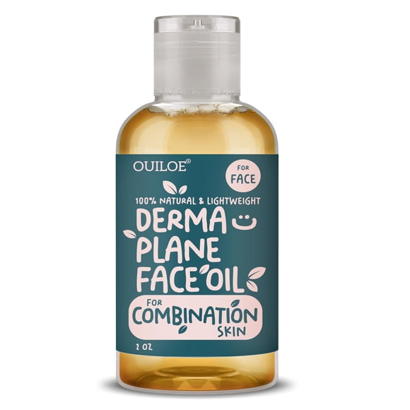 Aceite Dermaplane para piel mixta – Aceite de afeitado para mujeres Aceite de afeitado facial para mujeres Uso con una herramienta Dermaplaning afeitadora o microcuchilla para afeitado apurado 2 oz po