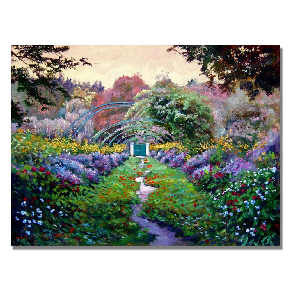 Trademark Art "Monet's Giverny" Canvas Wall Art by David Lloyd Glover