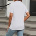 thumbnail image 4 of Womens T Shirts Summer Lapel Polo Slim Fit Short Sleeve Solid Color Leisure Lady Tees, 4 of 8