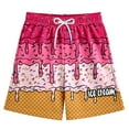 thumbnail image 3 of Ice Cream Shorts Boys Swim Trunks Waffle Or Cone Quick Dry Bathing Suit Swimsuit,Toddler Beach Board Shorts Kids Swimwear Summer Beach Board Shorts Boho Track Shorts 2-14Years #02 Hot Pink,9-10Y, 3 of 3