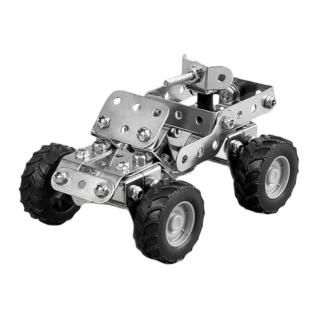 Metal Assembly Engineering Vehicle Model Kit, STEM Screw-Tightening Construction Toy for Boys Ages 8+, Enhances Logical Thinking & Creativity