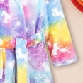 thumbnail image 6 of Karoyedx Bathrobes for Toddler Girls Boys Fleece Robe Girls Hooded Bathrobe Toddlers Soft Fuzzy Robe for Kids Multicolour Size,6-7 Years, 6 of 7