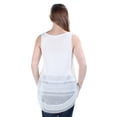 thumbnail image 3 of RACHEL ROY Womens Ivory Sheer Sleeveless Scoop Neck Top  Size: M, 3 of 3