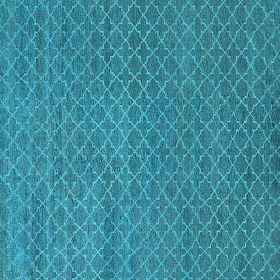 Ahgly Company Indoor Square Oriental Light Blue Industrial Area Rugs, 8' Square