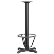 Emma + Oliver 22" x 22" Cast Iron Bar Table X-Base with Foot Ring
