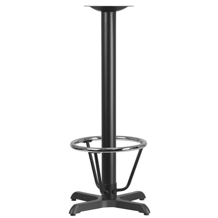 Emma + Oliver 22" x 22" Cast Iron Bar Table X-Base with Foot Ring