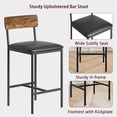 thumbnail image 4 of BeesClover 3 Piece Bar Table Set with 2 Upholstered Counter Stools 3 Tier Storage Shelves Steel, 300LB Capacity Compact Dining for Apartments, Small Kitchens, Breakfast Nooks, Space Saving, 4 of 7