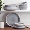 thumbnail image 5 of Huxley 9 Piece Dinnerware Bowl Set, Service for 3, Grey, 5 of 8