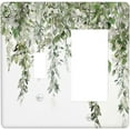 thumbnail image 1 of Sdmnsg-T Sage Green Leaves Print 1 Toggle 1 Rocker Light Switch Decorative Switch Plate Covers Plastic Wall Plates Kitchen Bathroom Home Decor, 1 of 5