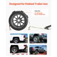 thumbnail image 4 of VEVOR Wheel Chock Tie-Down Kit, Deck-Style Trailer Tie Down Strap, Car Tie Down Kit with J-Hook, Break Strength 10009 lbs & Working Load 3333 lbs Motorcycle Tie-Down System for SUVs, Trailers, Trucks, 4 of 9