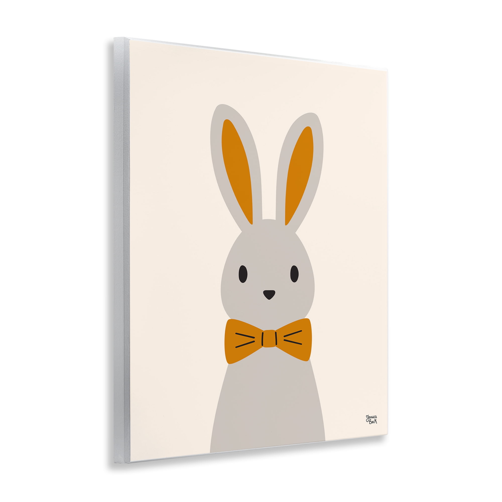 Stupell Industries Simple Rabbit with Bowtie Animals Painting Unframed Art Print Wall Art, 11 x 14